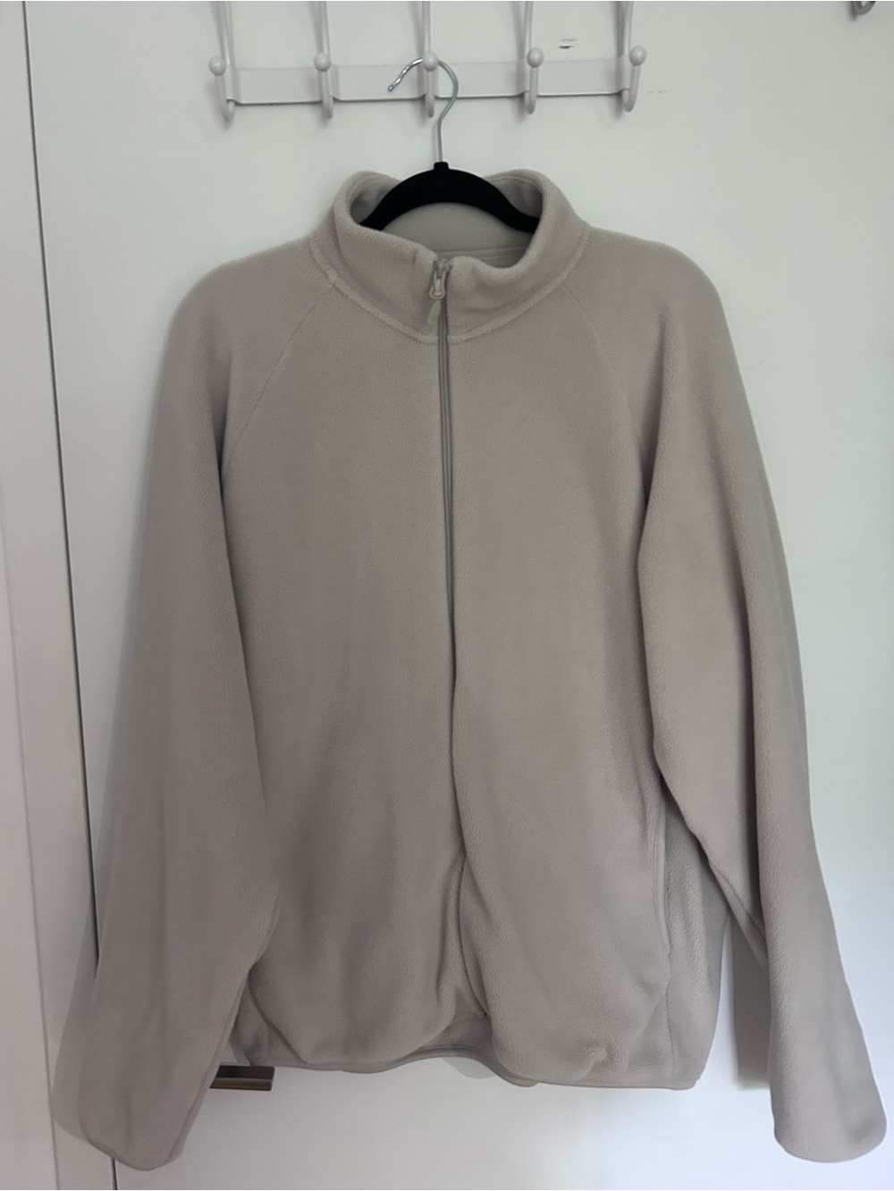 Uniqlo Unisex Full-Zip Fleece Jacket - Light Cream